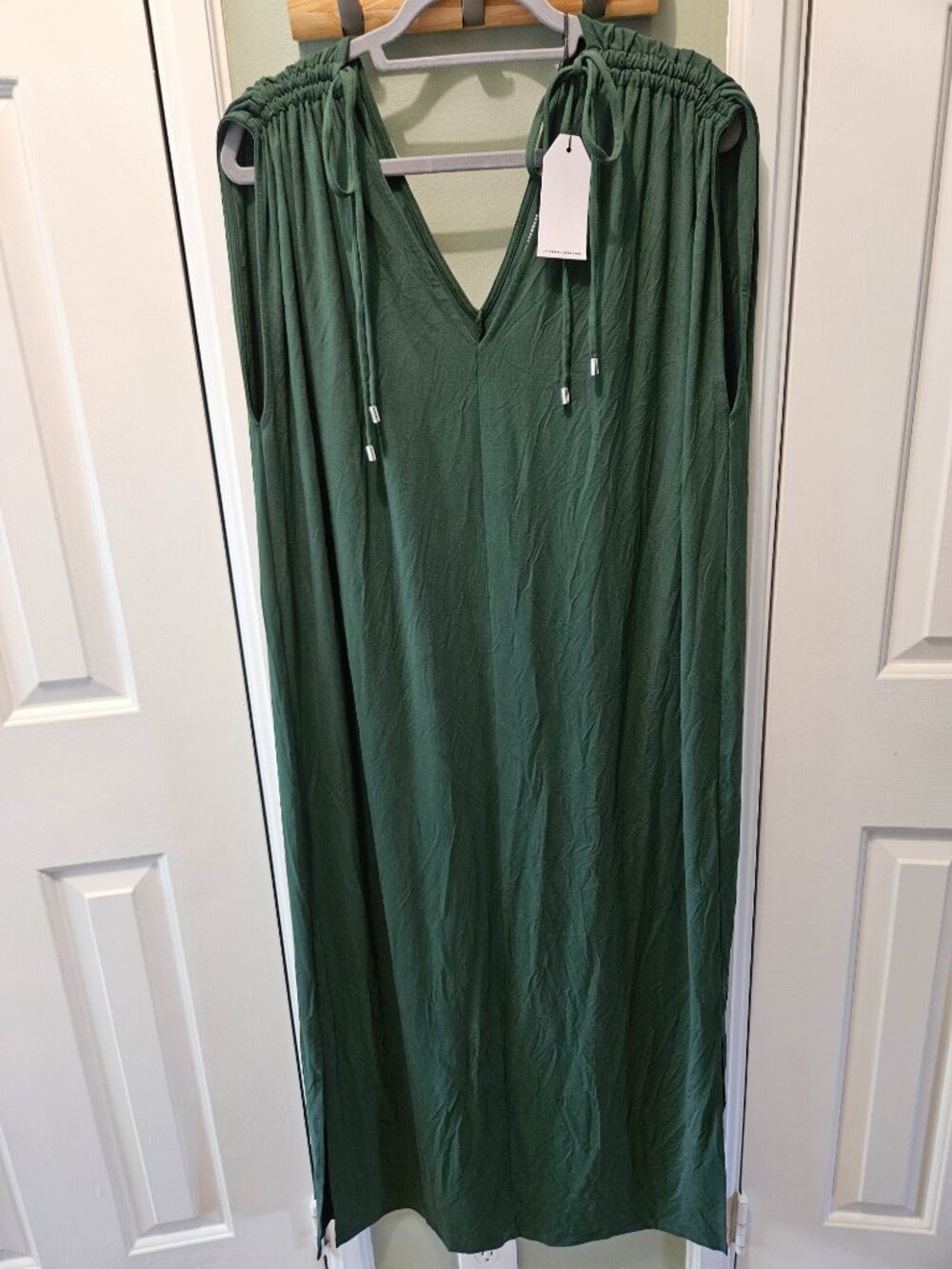 Universal Standard Kris Divine Jersey Kaftan Dress Conifer Green "M" 18 20 NEW
